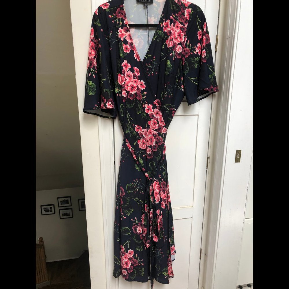 Eloquii Floral-Print Wrap Dress